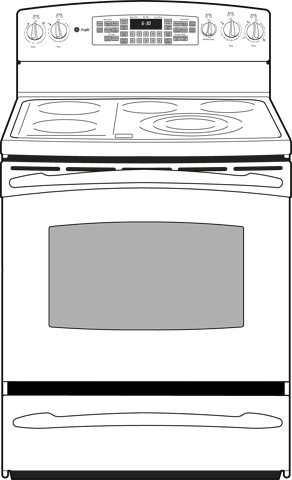 GE PB969DPBB Black with Black Glass Door