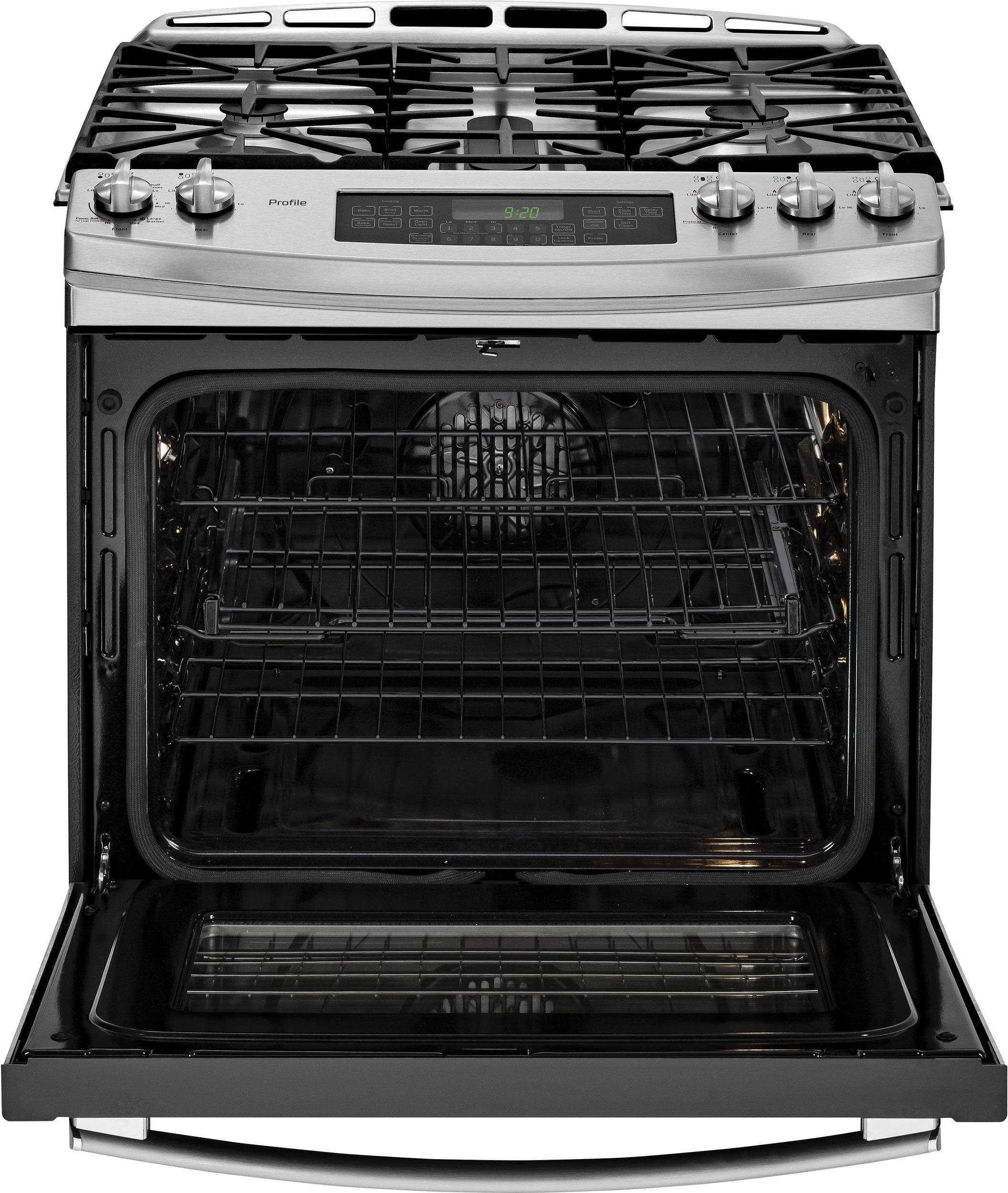 GE Profile Series 30" Slide-in Front Control Gas Range - Thumbnail 5