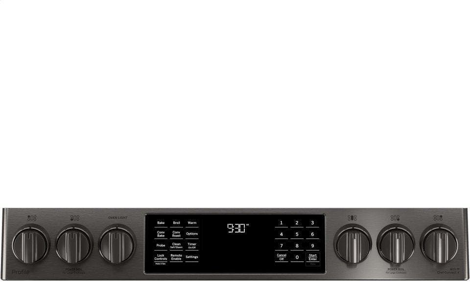 GE PGS930BELTS Black Stainless Steel