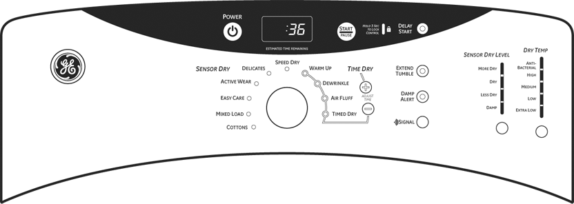 GE DBVH512EFWW White