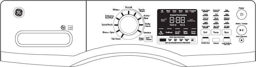 GE GFW450SSKWW White