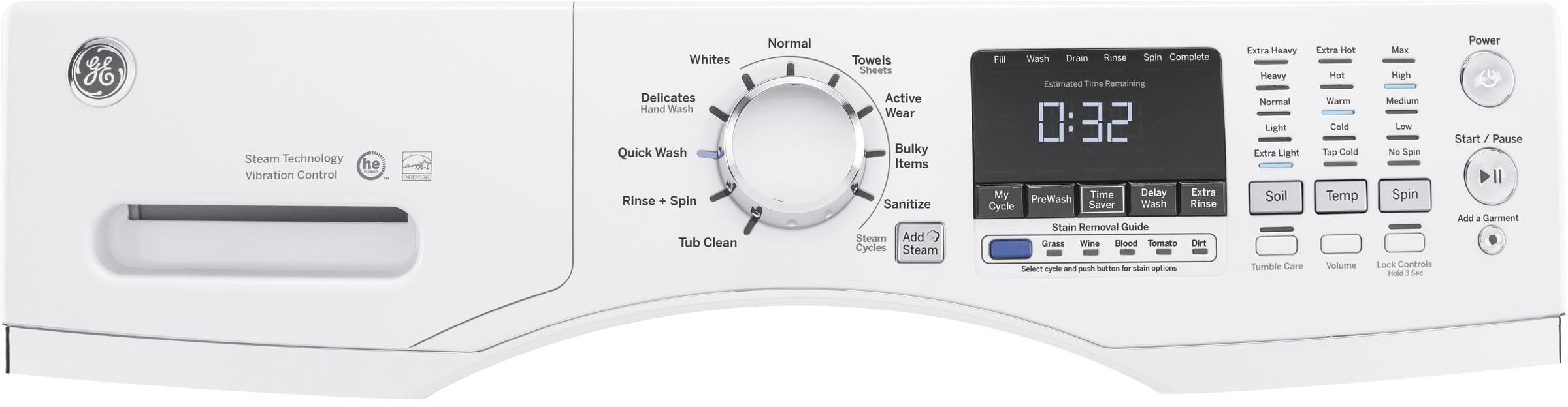 GE GFW450SSKWW White