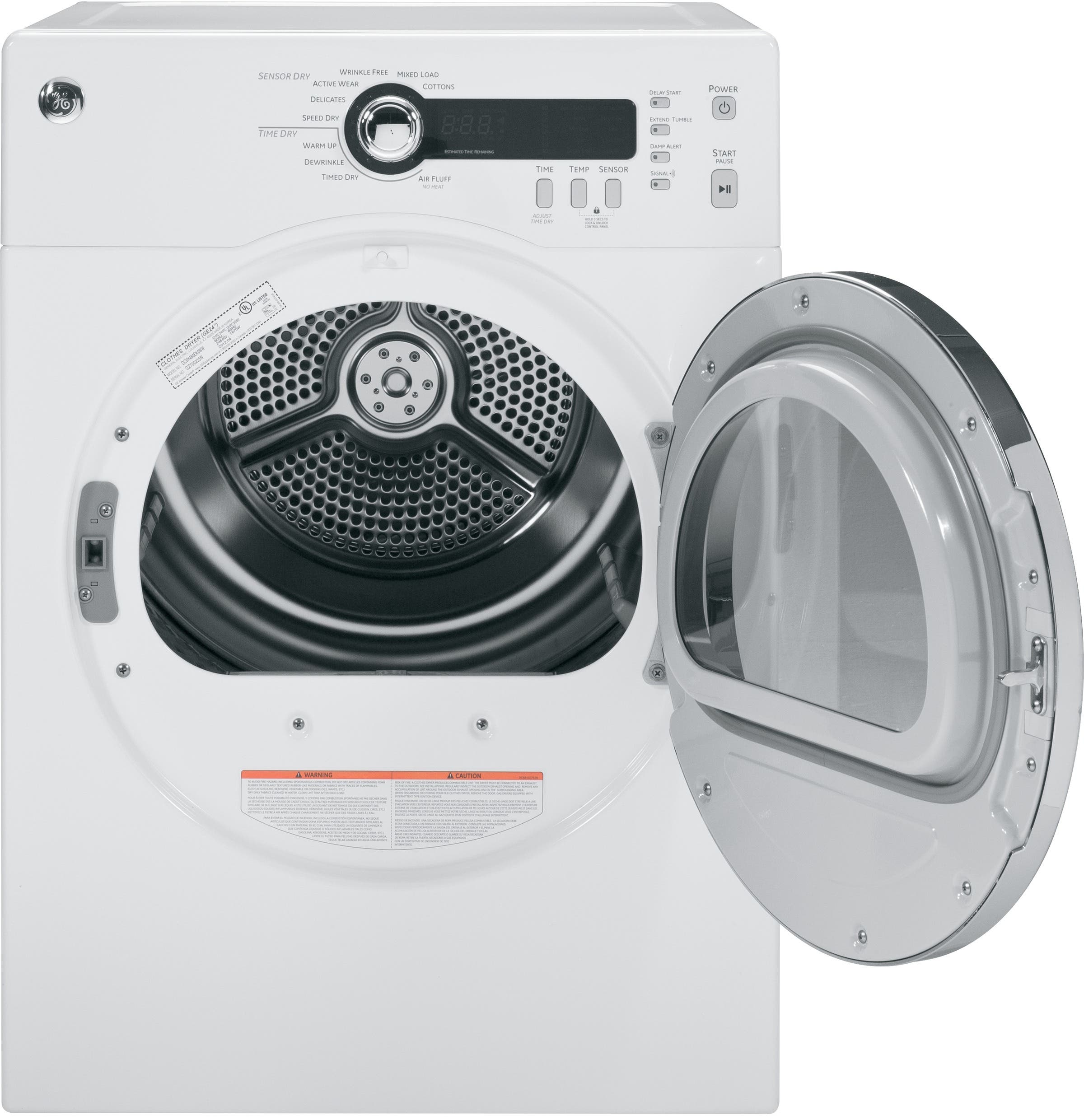 GE DCVH480EKWW White