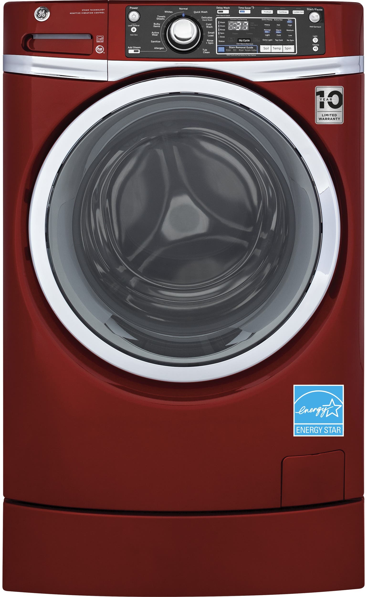 GE GFW490RPKRR Ruby Red