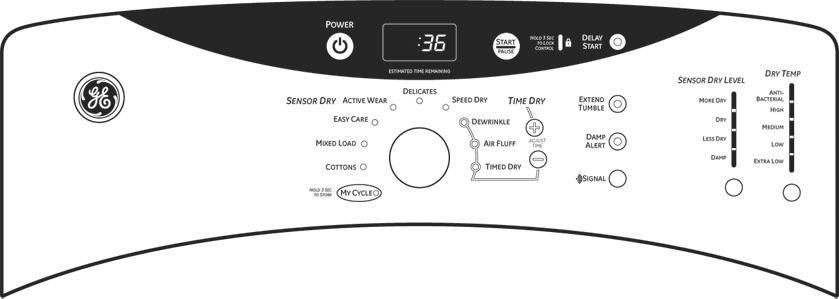 GE DCVH660GHBB Black