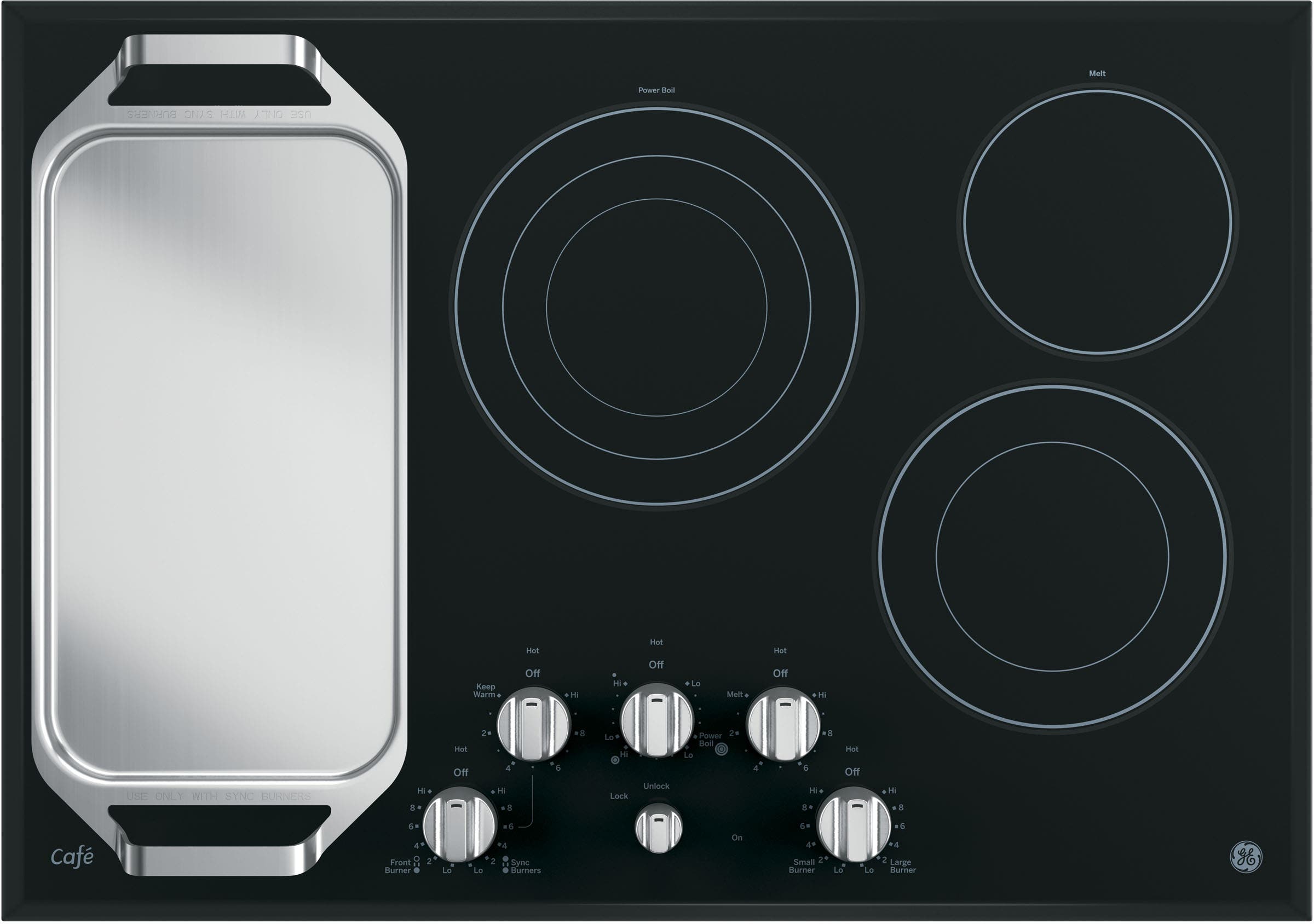 GE CP9530SJSS Stainless Steel On Black