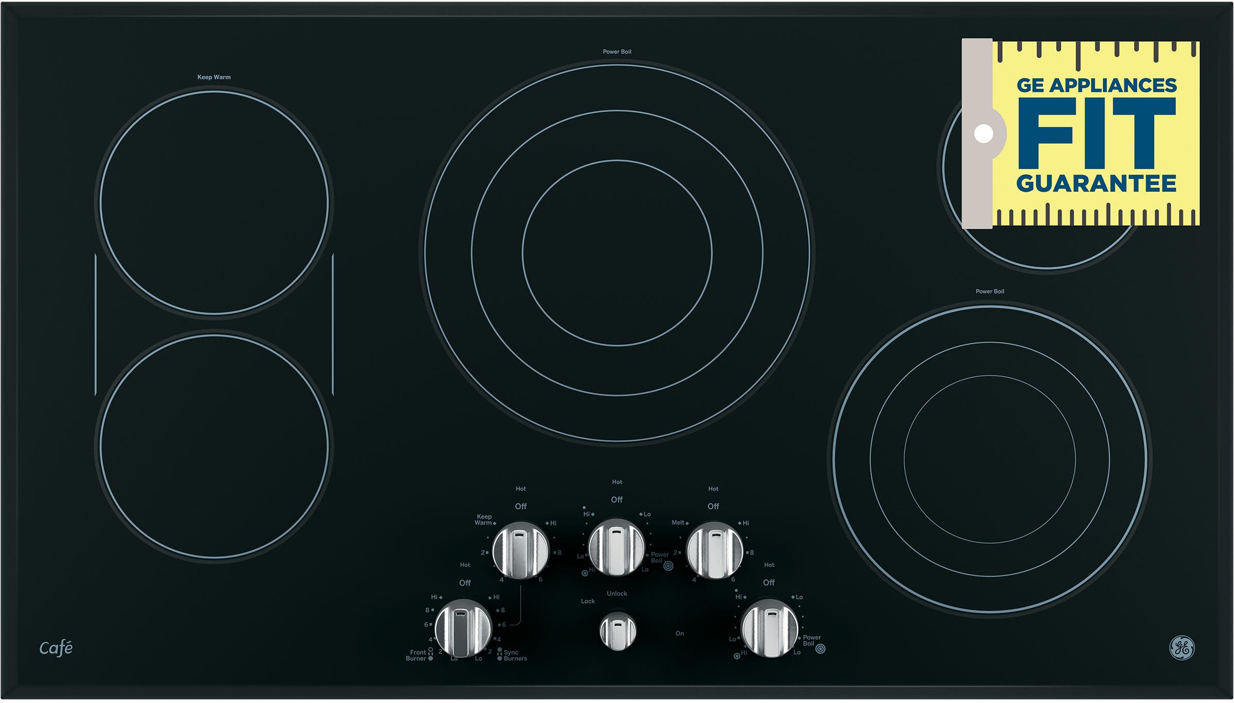 GE CP9536SJSS Stainless Steel On Black