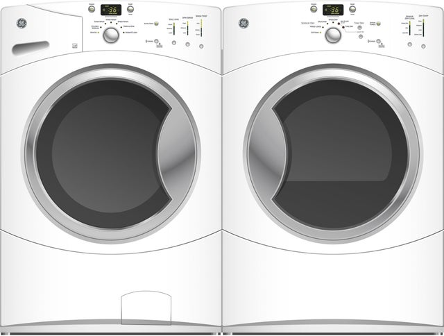 GE GFWN1100LWW 27" Front-Load Washer with 3.5 cu. ft. Capacity, 1...