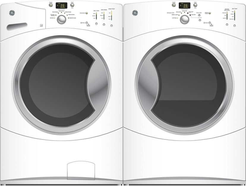 GE GFWN1100LWW 27" Front-Load Washer with 3.5 cu. ft. Capacity, 1...