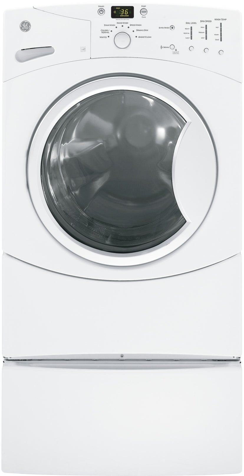 GE GFWN1100LWW 27" Front-Load Washer with 3.5 cu. ft. Capacity, 1...