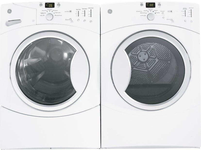 GE GFWN1100LWW 27" Front-Load Washer with 3.5 cu. ft. Capacity, 1...