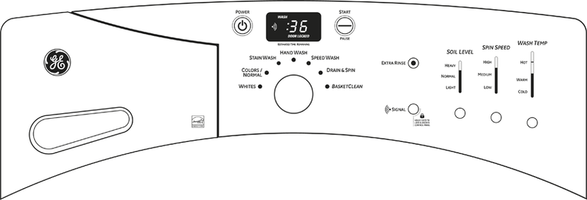 GE GFWN1100LWW 27" Front-Load Washer with 3.5 cu. ft. Capacity, 1...