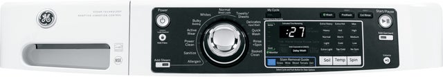 GE GFWR2700HWW 28 Inch 4.5 cu. ft. Front Load Washer with 12 Wash...