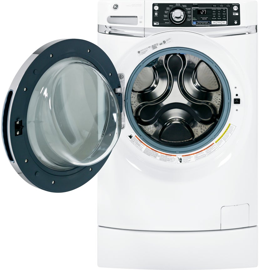 GE GFWR2700HWW 28 Inch 4.5 cu. ft. Front Load Washer with 12 Wash...