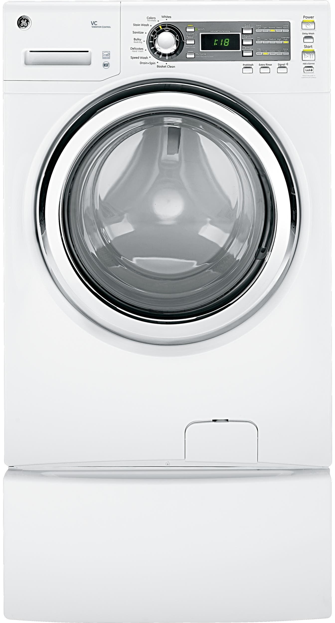 GE GFWS1500DWW 27" Front-Load Washer