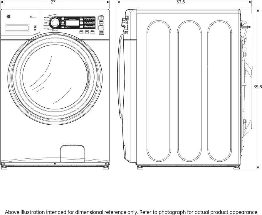 GE GFWS1500DWW 27" Front-Load Washer