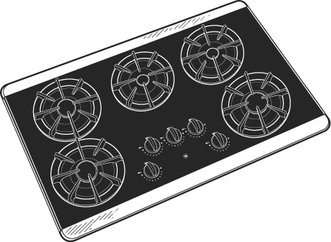 GE JGP637SEJSS Black Surface with Stainless Steel Trim