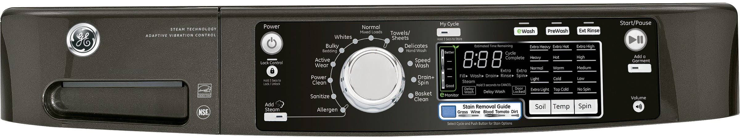 GE GFWS2605FMC Metallic