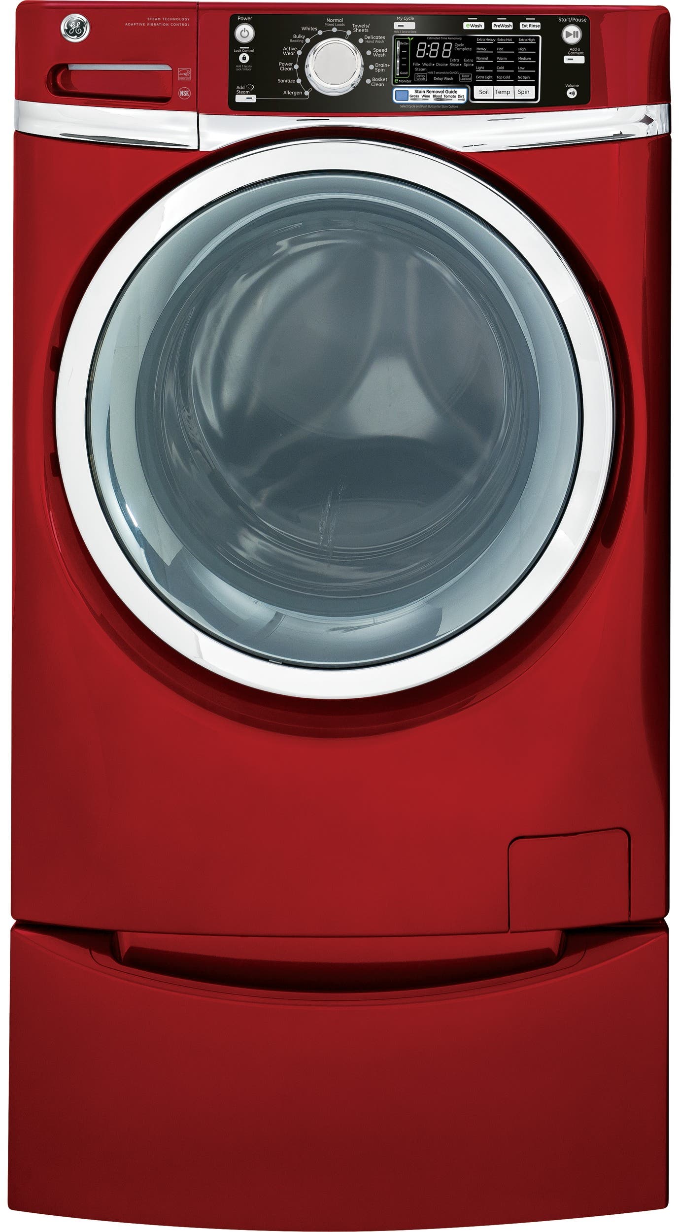 GE GFWS2605FRR Red