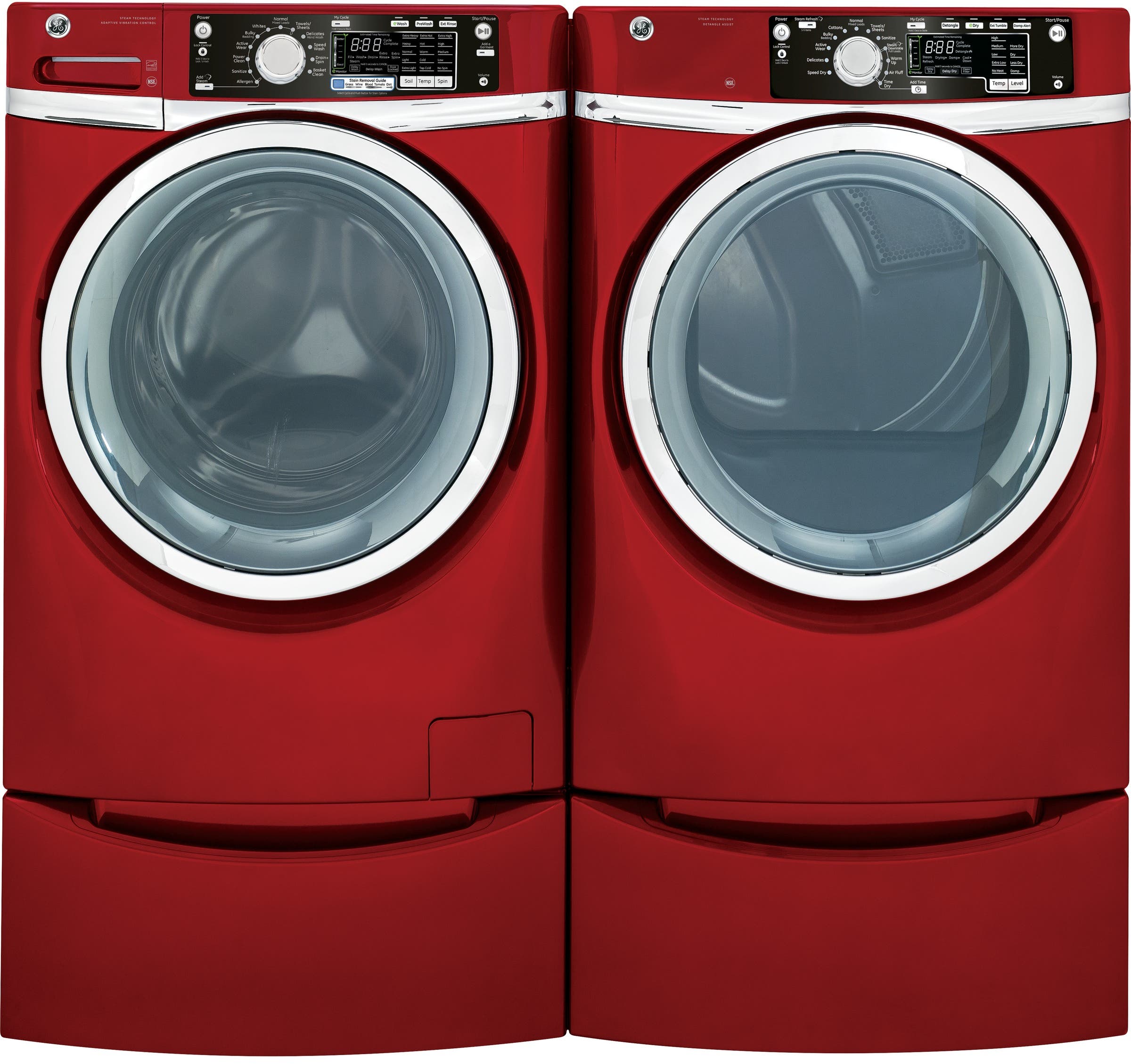 GE GFWS2605FRR Red
