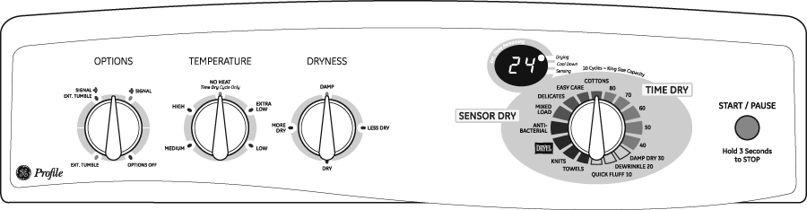 GE DPSE810EGWT White