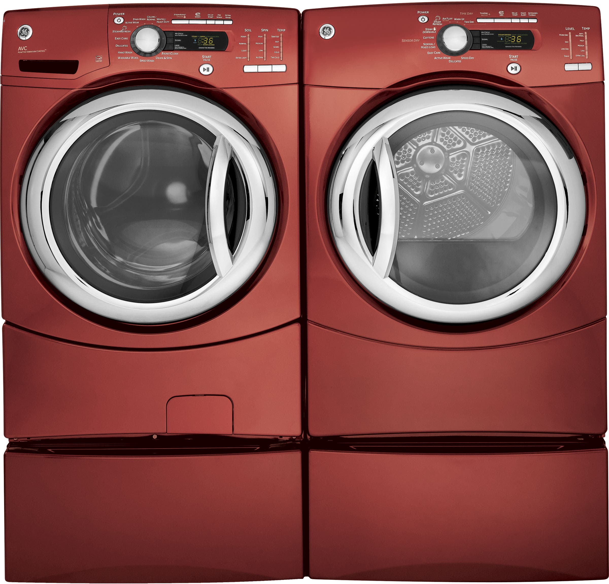 GE GFWS3505LMV Vermillion Red