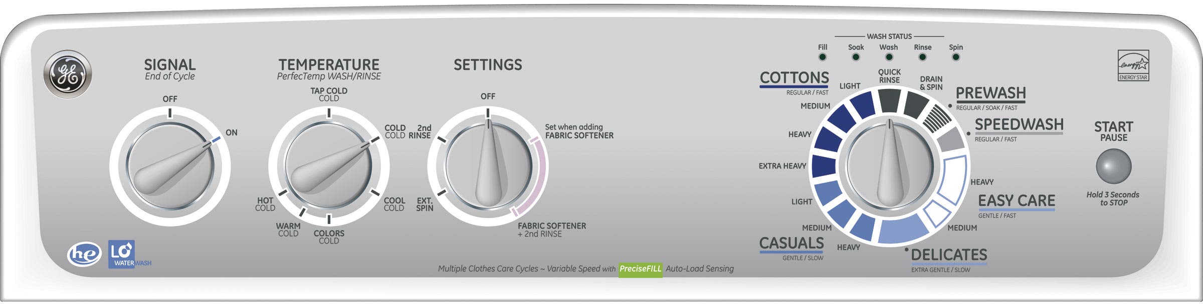 GE GRWN5150MWS 27" Top-Load Washer