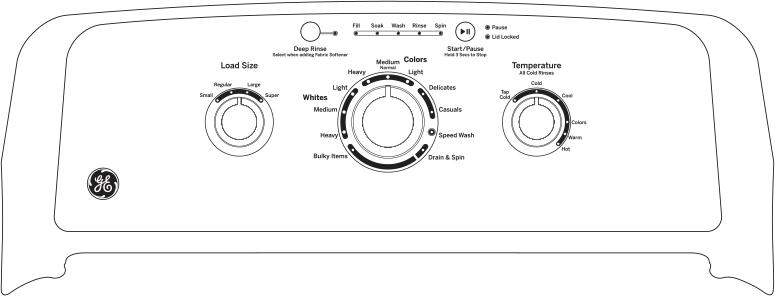 GE GTW330ASKWW White
