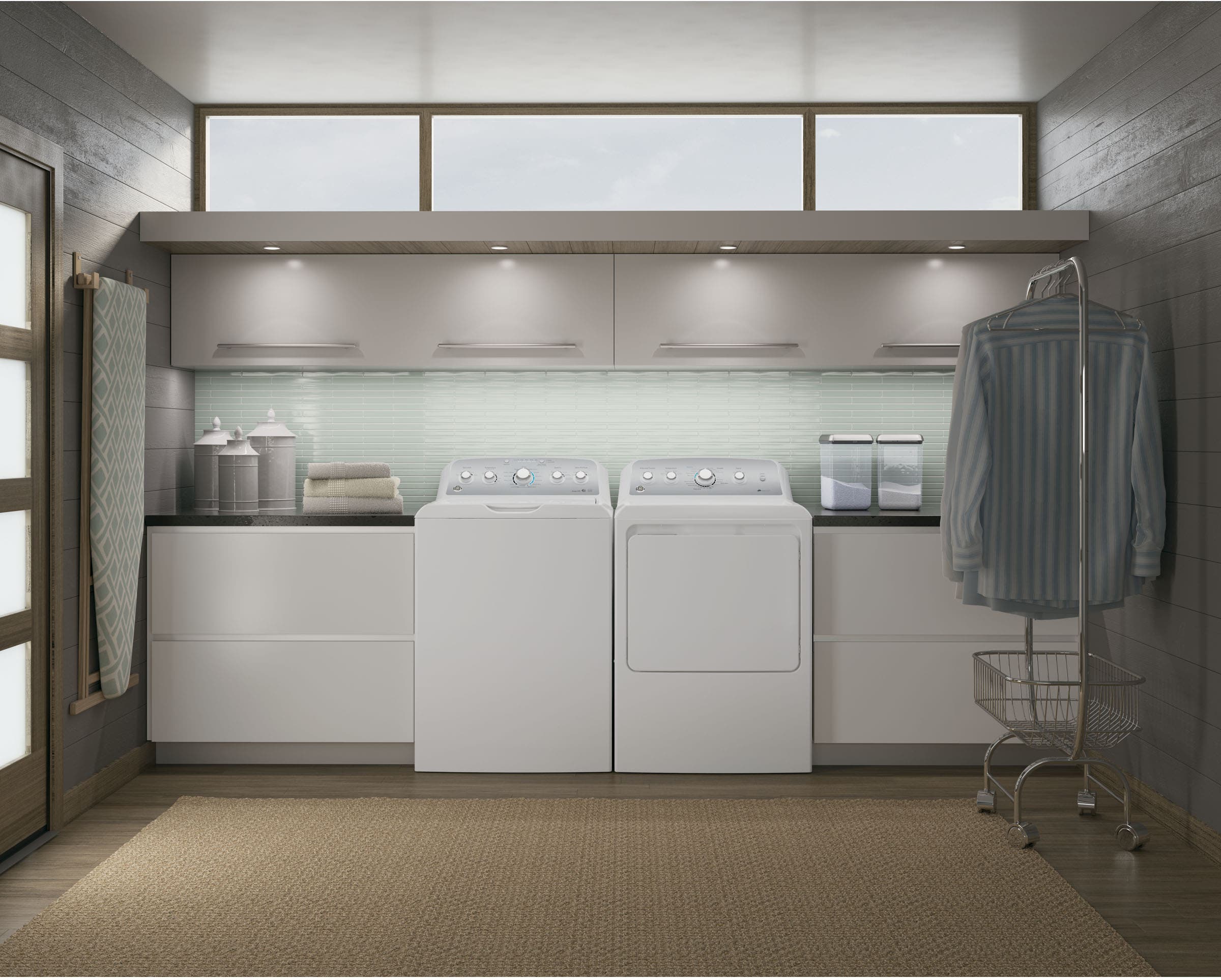 GE GTW485ASJWS White On Gray