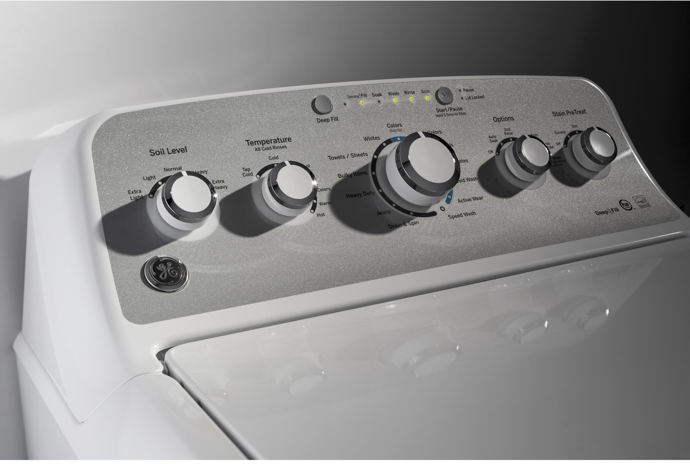 GE GTW485ASJWS White On Gray