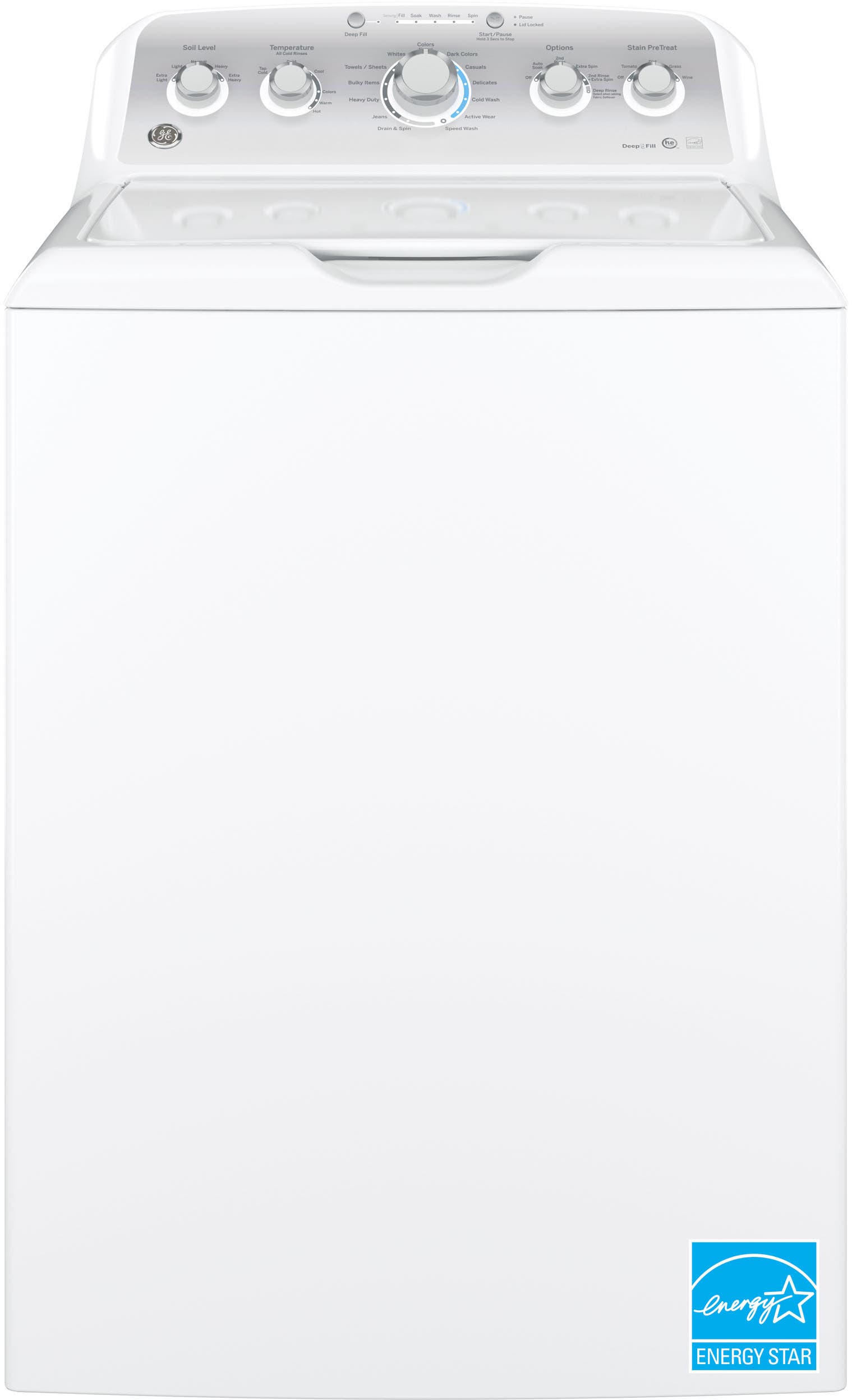GE GTW485ASJWS White On Gray