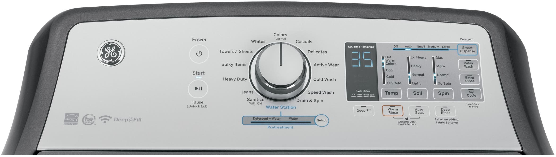GE GTW755CPMDG Diamond Gray