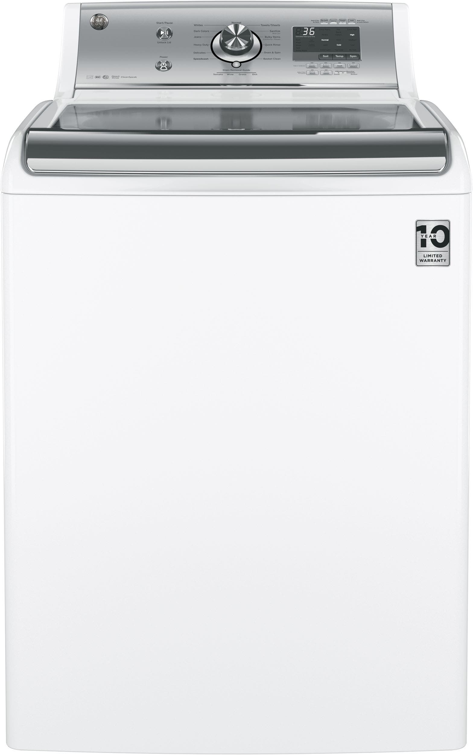 GE GTW810SSJWS White