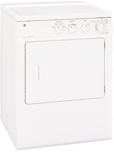 GE DSXH43EFWW 27" Electric Dryer with 5.7 cu. ft. Capacity, 3 Dr...