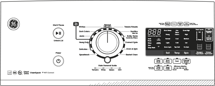 GE GTW860SPJMC Metallic Carbon