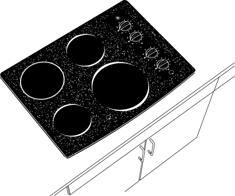 GE JP346BMBB Black Surface with Black Accents