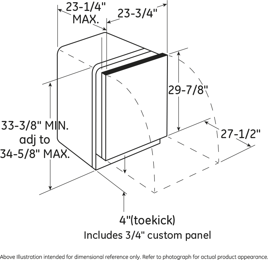 GE PDT855SIJII Custom Panel Ready