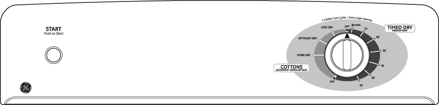 GE DVLR223EGWW White