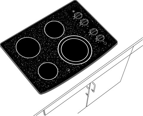 GE JP356BMBB Black Surface with Black Accents