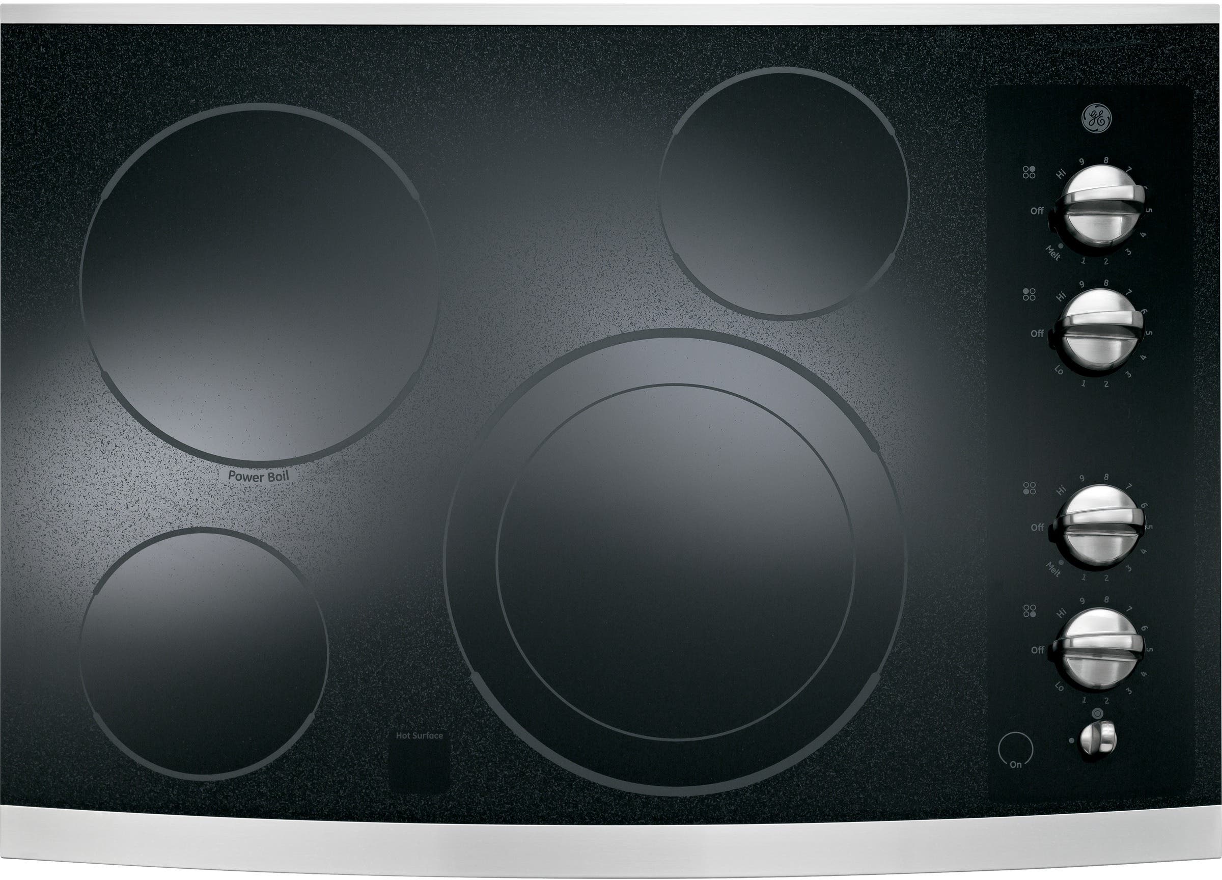 GE JP356SMSS Black Surface with Stainless Steel Accents