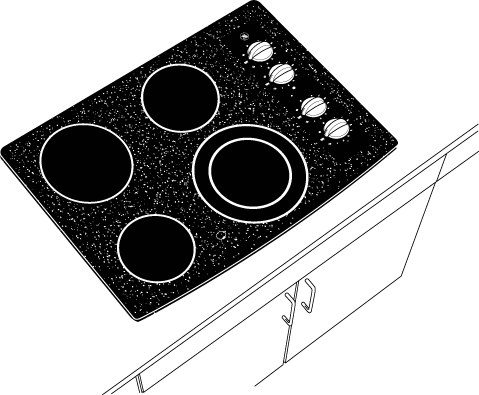 GE JP356WMWW Black Surface with White Accents