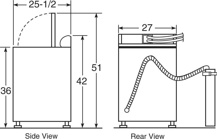 GE GTWN5650FWS 27" Top-Load Washer