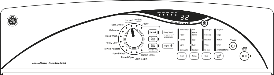 GE GTWN5650FWS 27" Top-Load Washer