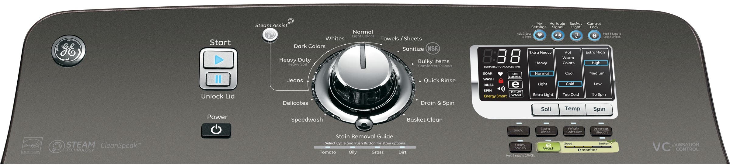 GE GTWS8455DMC 28" Top-Load Washer