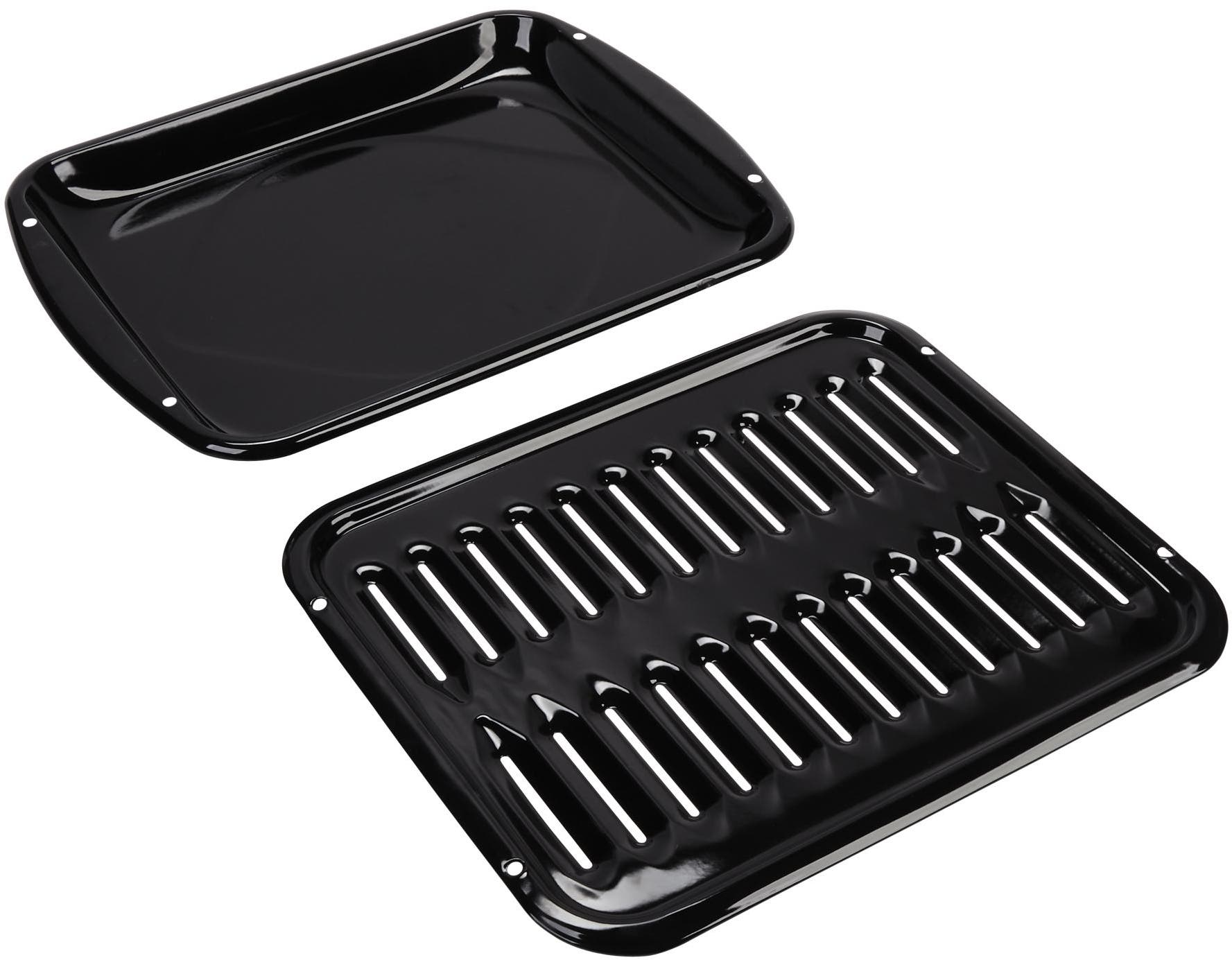 Whirlpool 4396923 All Porcelain Broiler Pan with Grid