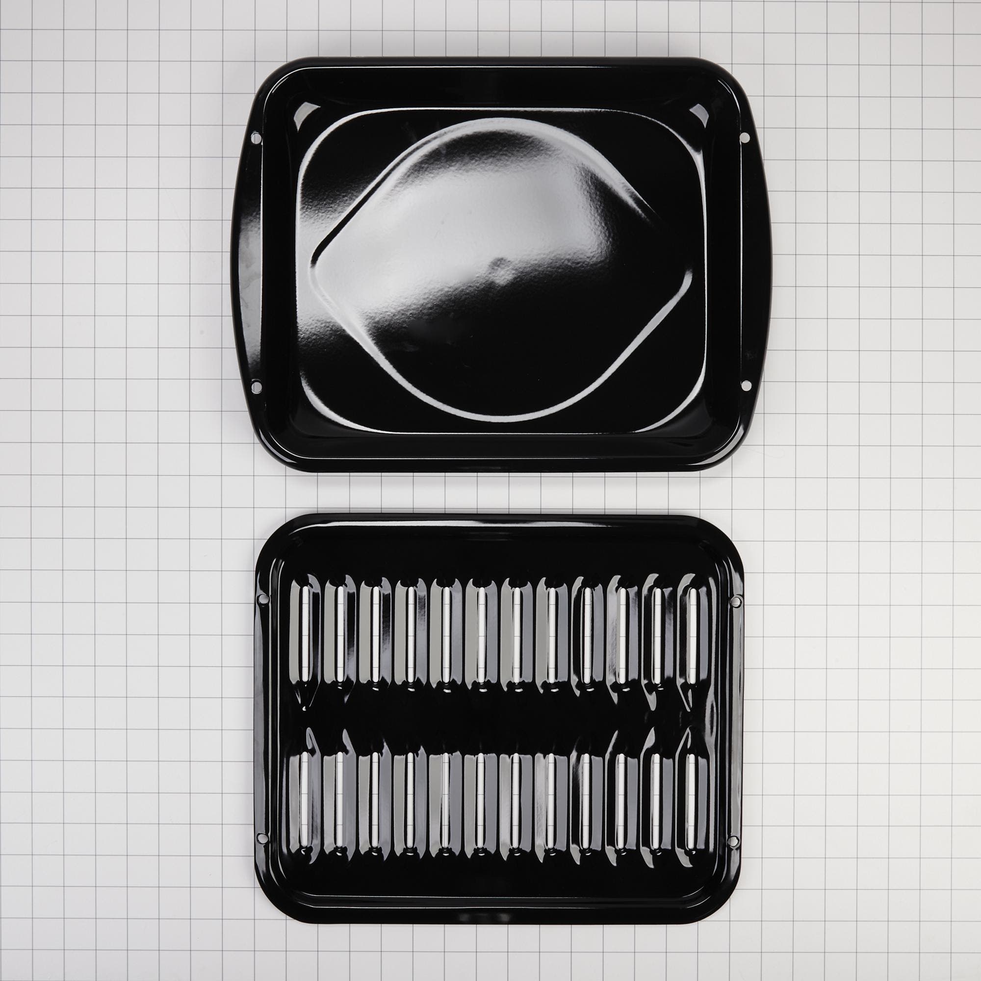 Whirlpool 4396923 All Porcelain Broiler Pan with Grid