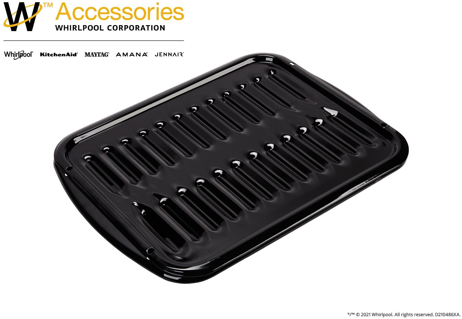 Whirlpool 4396923 All Porcelain Broiler Pan with Grid
