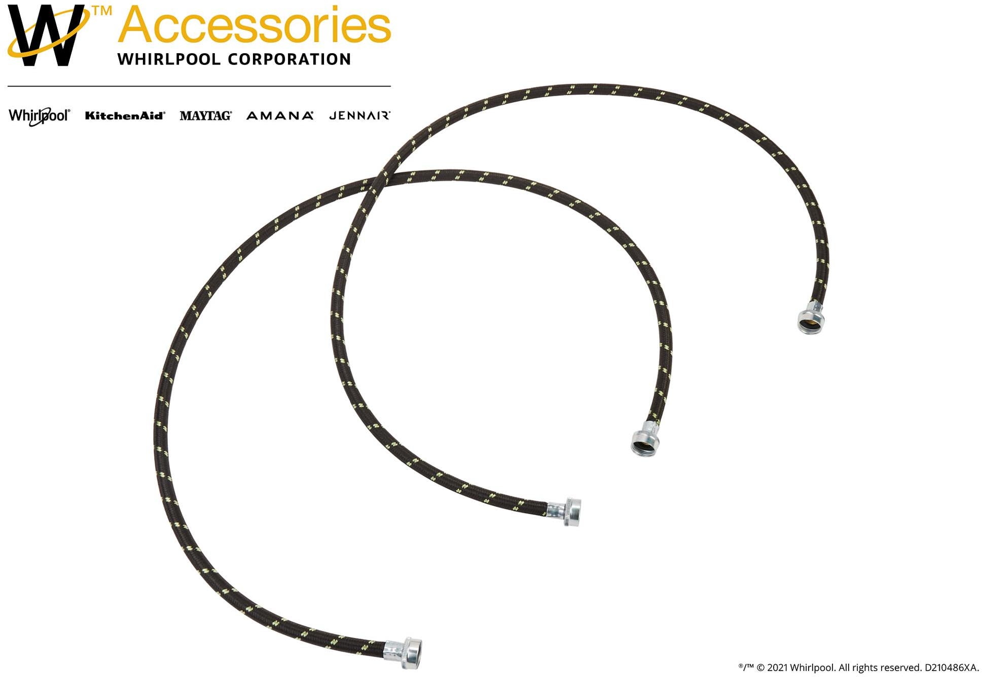 Whirlpool 8212487RP 5 ft. Industrial Grade Nylon Braid Fill Hoses