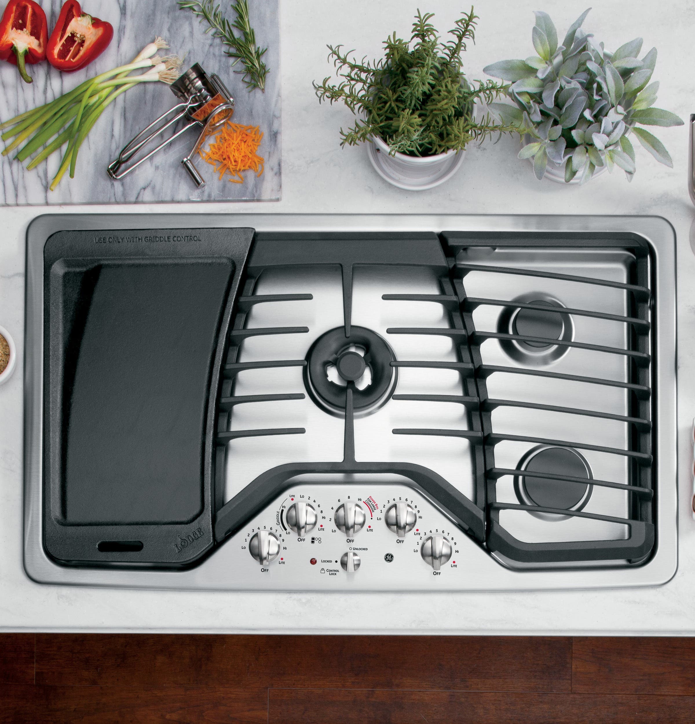 GE PGP986SETSS 36 Inch Gas Cooktop