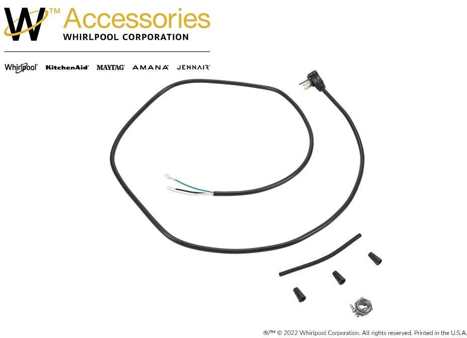 Whirlpool W10278923RP 3-Prong Dishwasher Power Supply Kit
